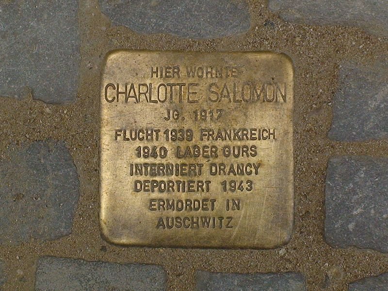 Plaque commémorative de Charlotte Salomon